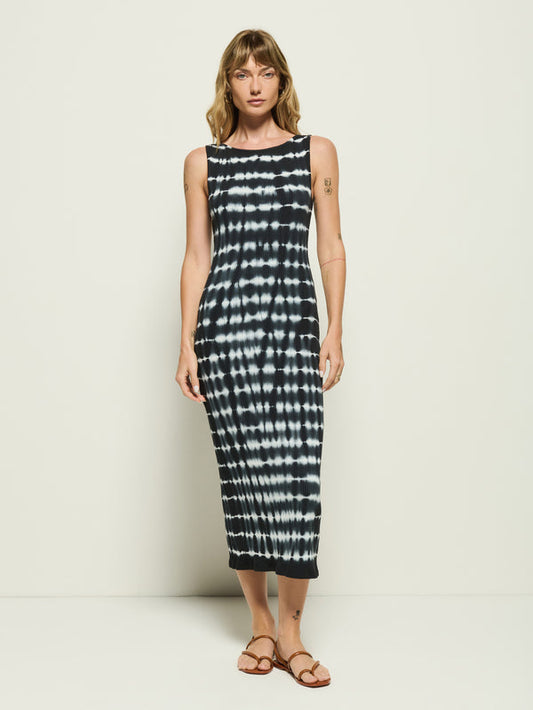Christy Midi Dress - Tie Dye Stripe