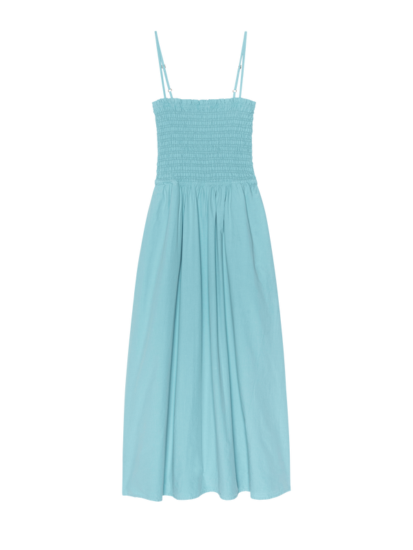 Sibelle Smocked Midi Dress - Suede Blue