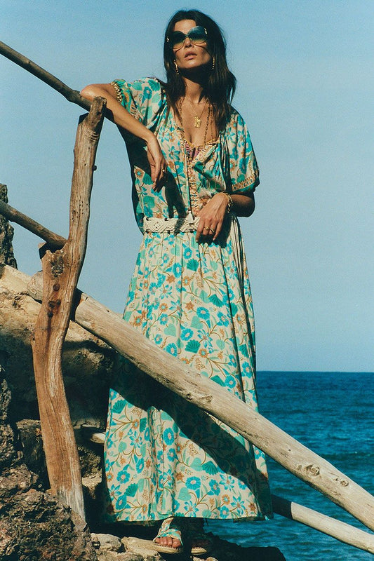 Goldie Maxi Skirt - Lagoon