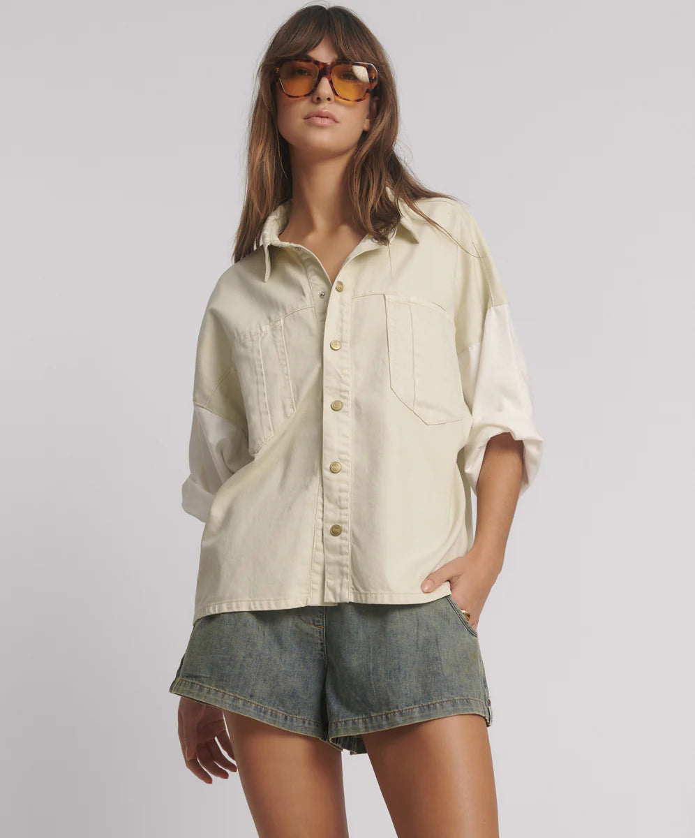 Drift Denim Shirt  - Cream