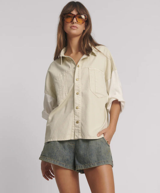 Drift Denim Shirt  - Cream