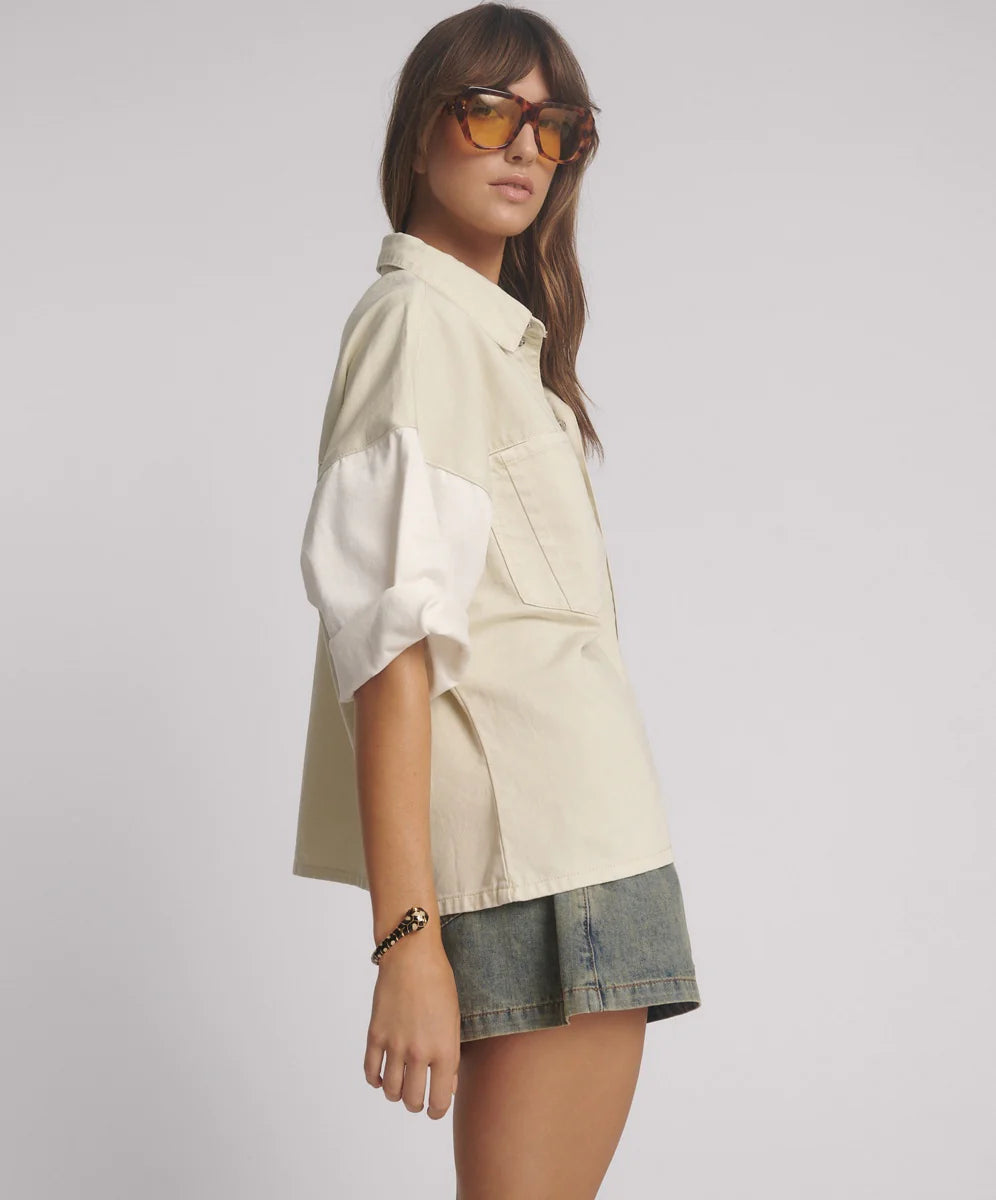 Drift Denim Shirt  - Cream