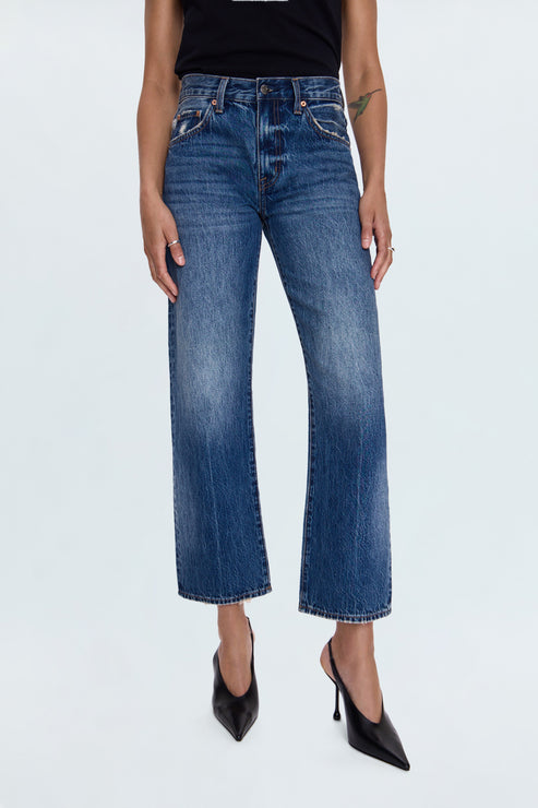 Lexi Mid Rise Bowed Straight Jean - Artisan
