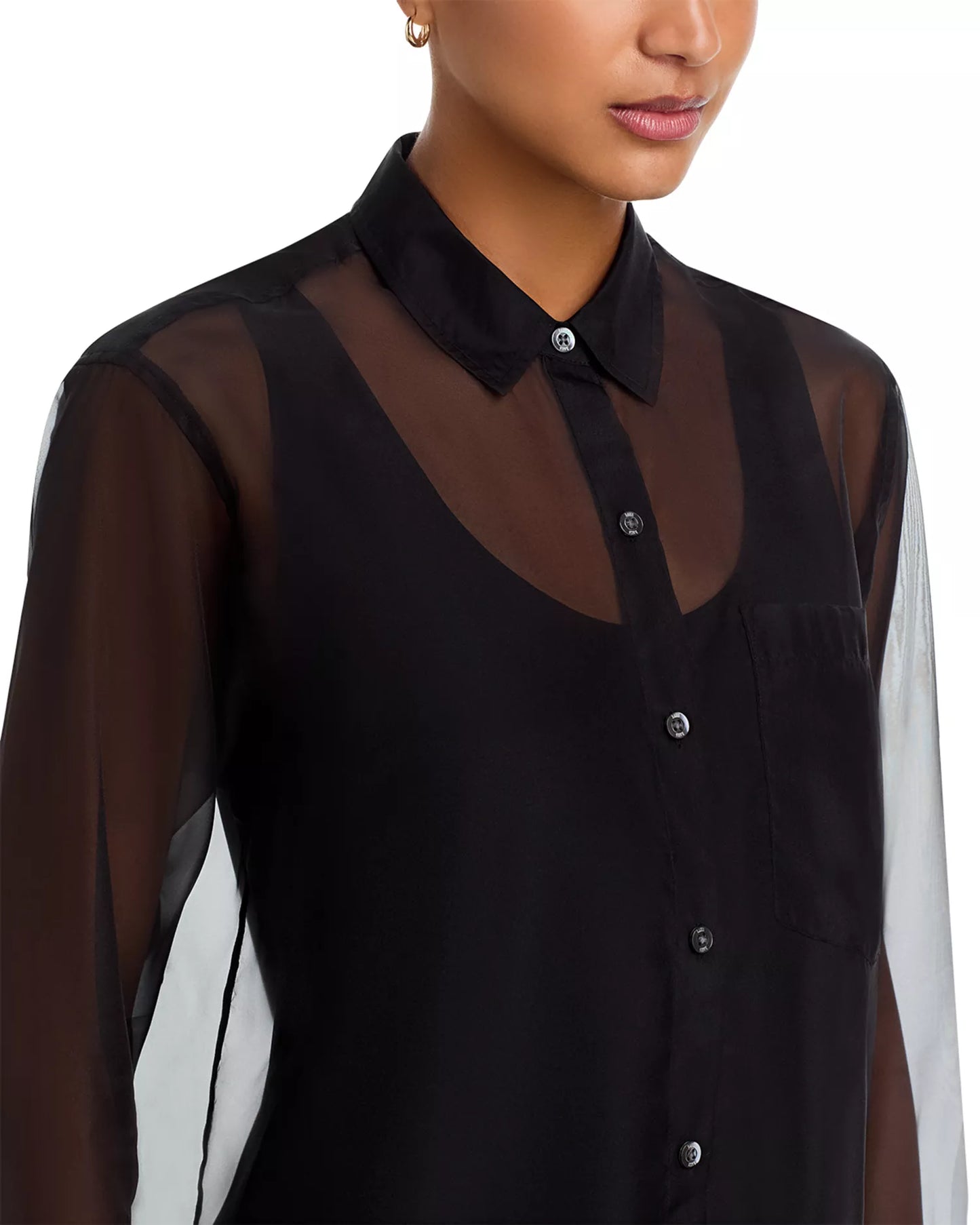 Sofiya Sheer Blouse - Black