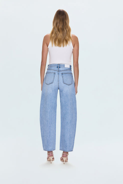 Wes High Rise Barrel Jeans - Gaze
