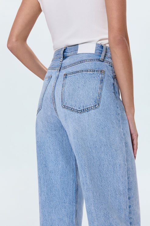 Wes High Rise Barrel Jeans - Gaze