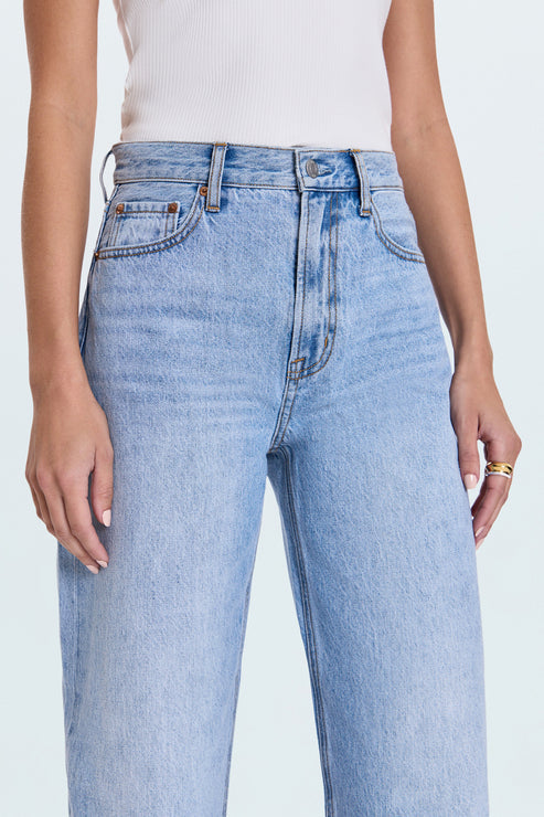 Wes High Rise Barrel Jeans - Gaze