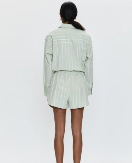 Amelie Romper -  Pistachio Stripe