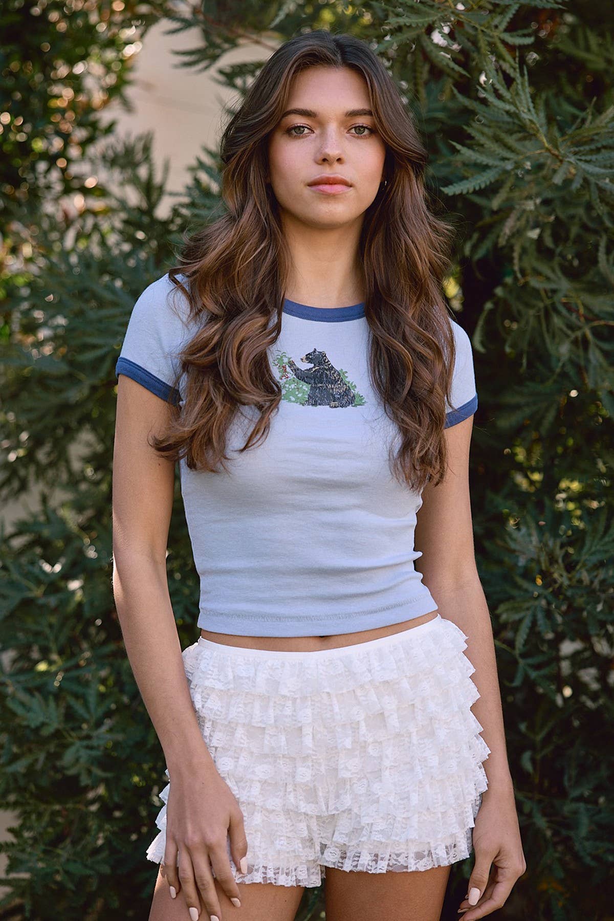 Lace Ruffle Shorts - White