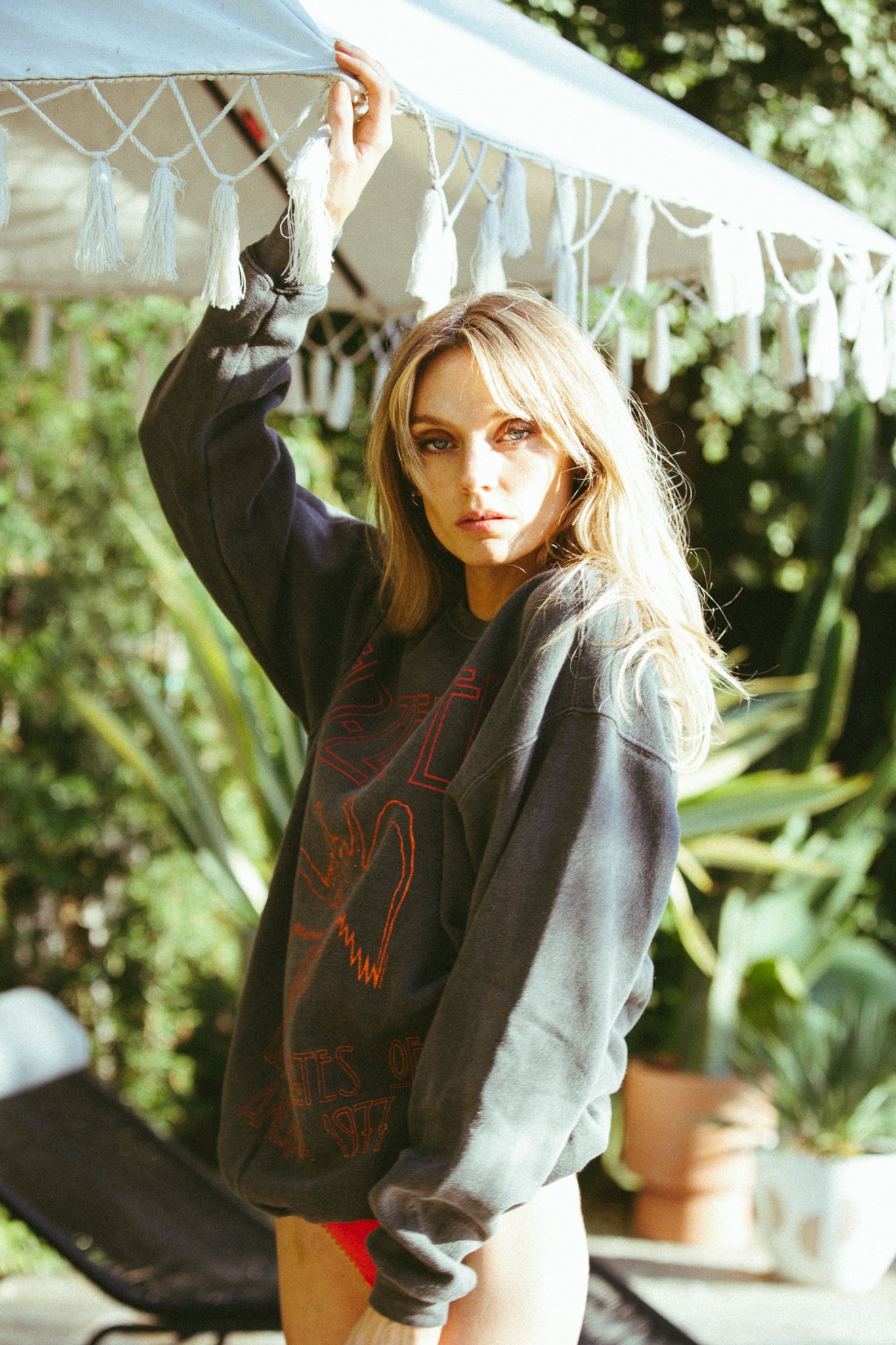 Led Zeppelin USA 1977 Sweatshirt - Vintage Black