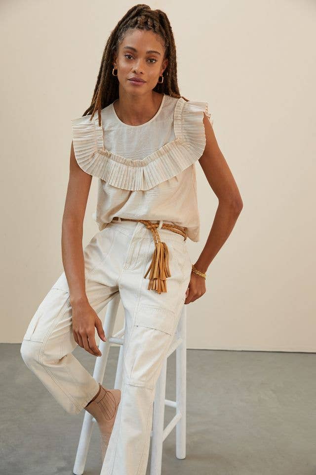 Fringe Soga Belt - Cognac