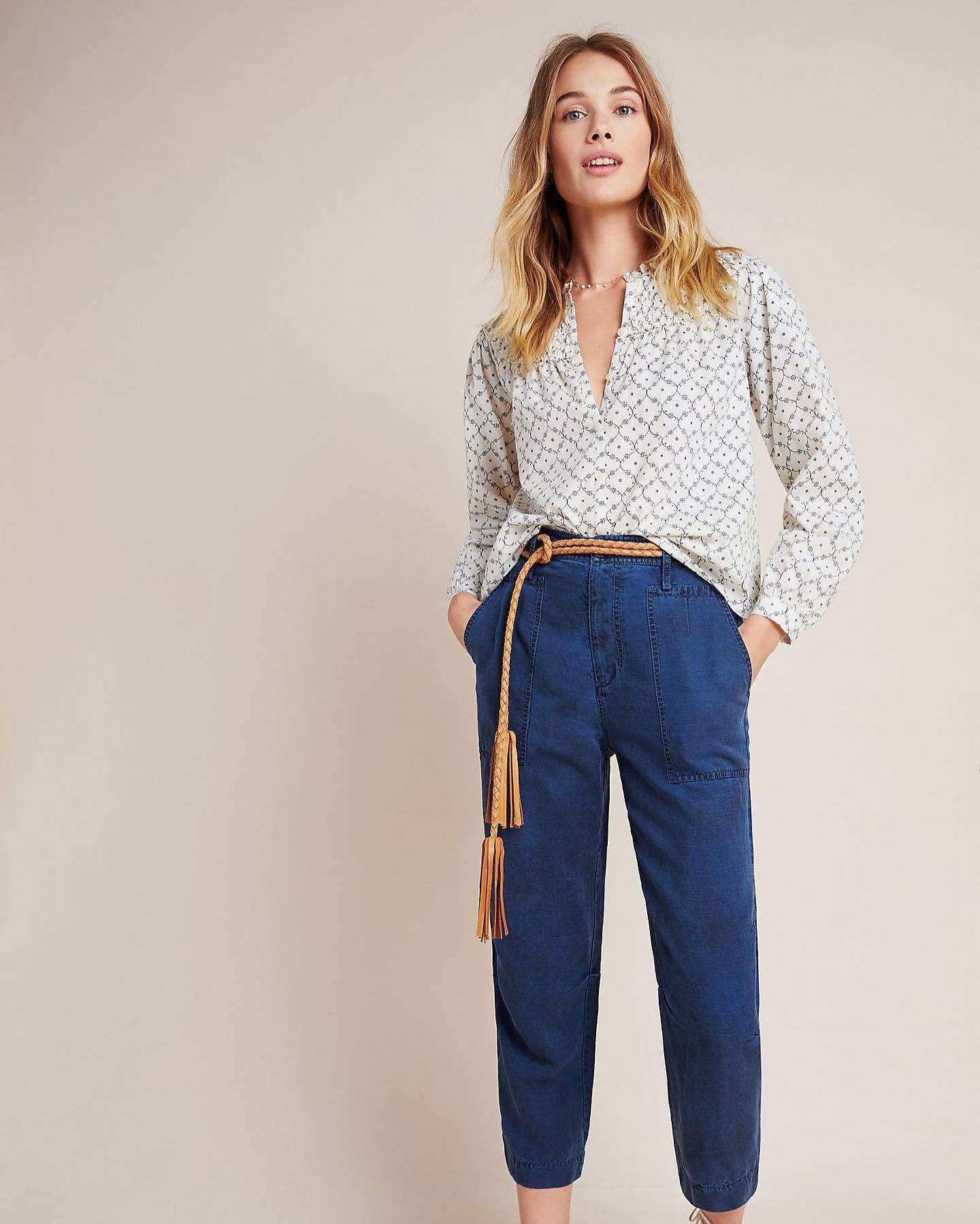 Fringe Soga Belt - Cognac