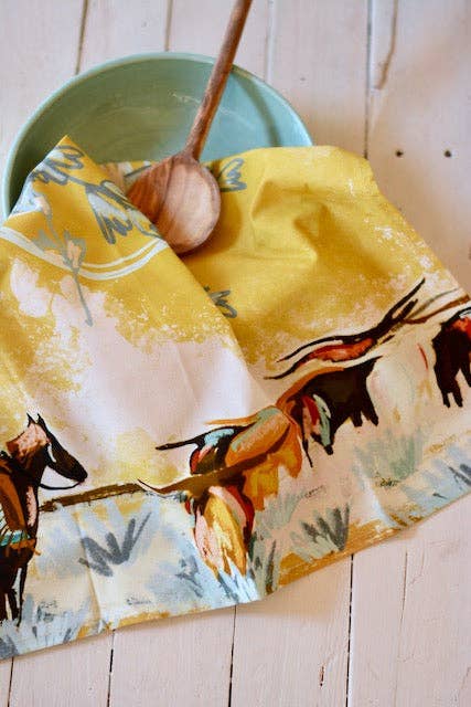 Longhorn Tea Towel