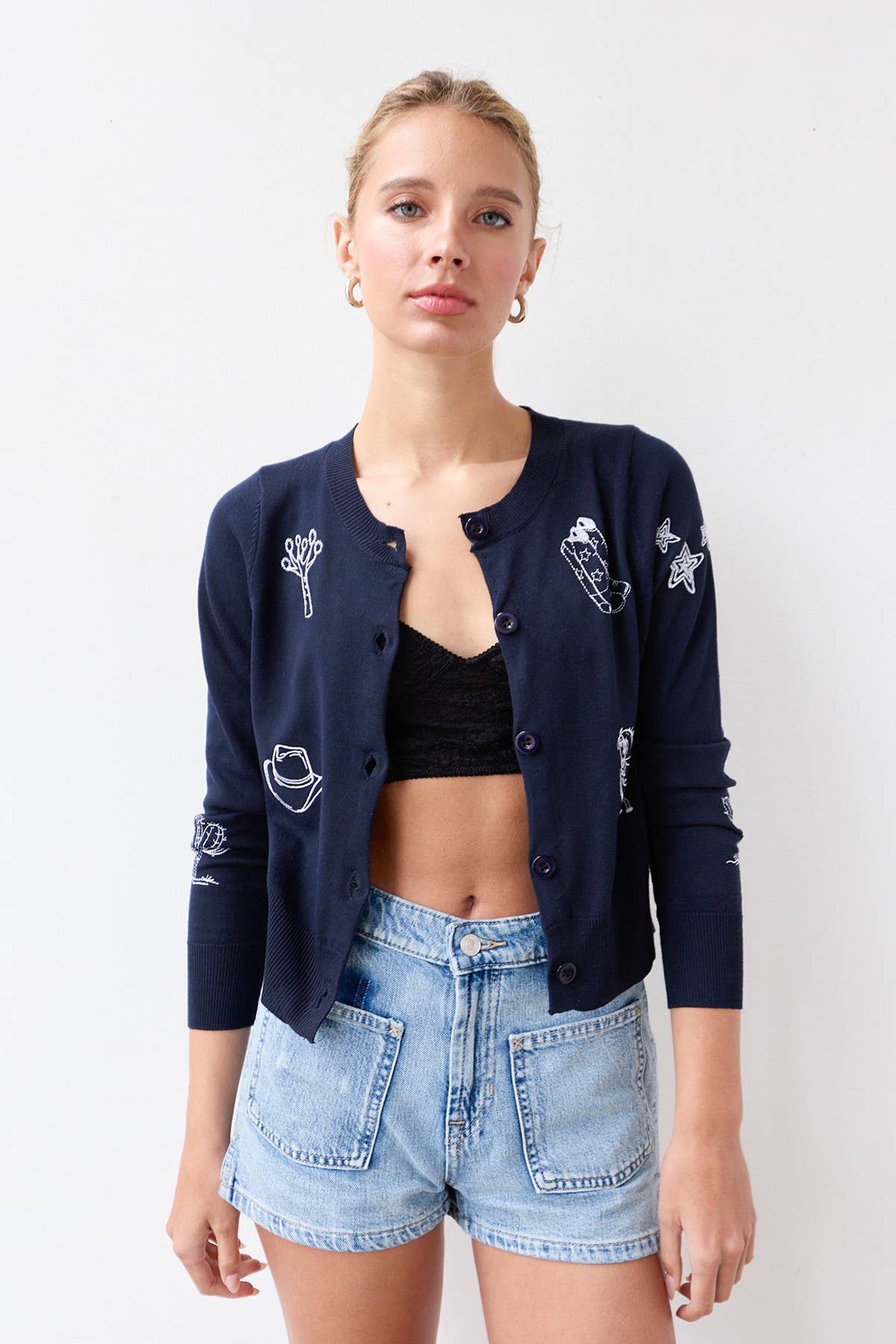 Western Cardigan - Navy