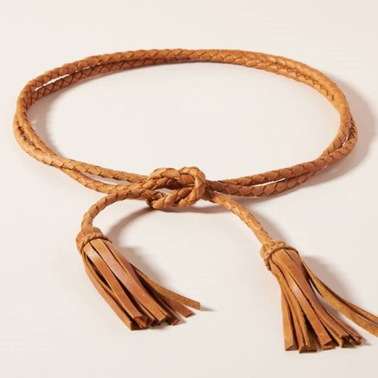 Fringe Soga Belt - Cognac
