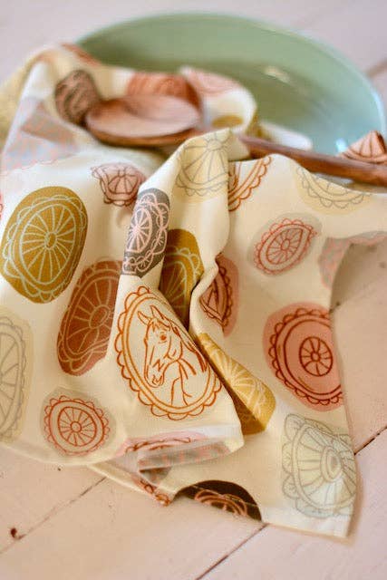 Vintage Conchos Tea Towel