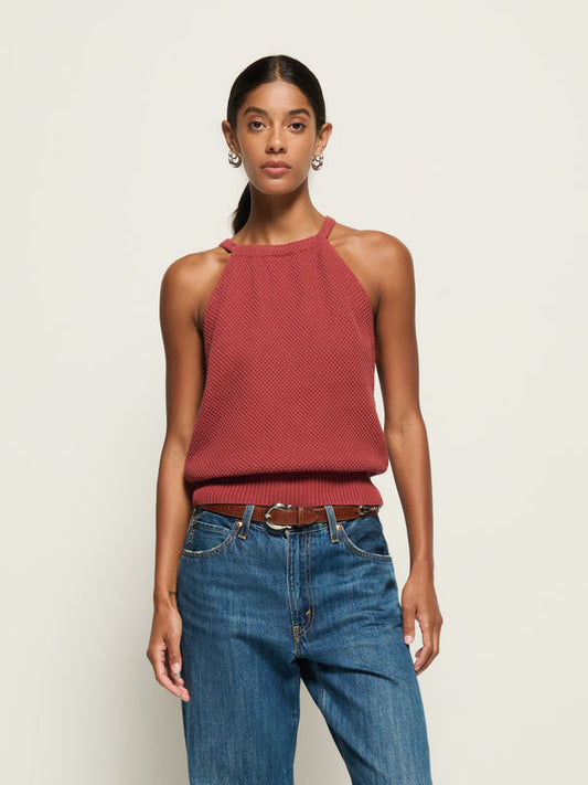 Auburn Sweater Tank - Marsala