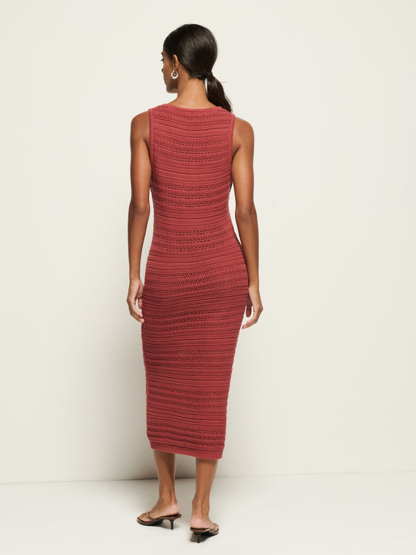 Carrer Sweater Midi Dress - Marsala
