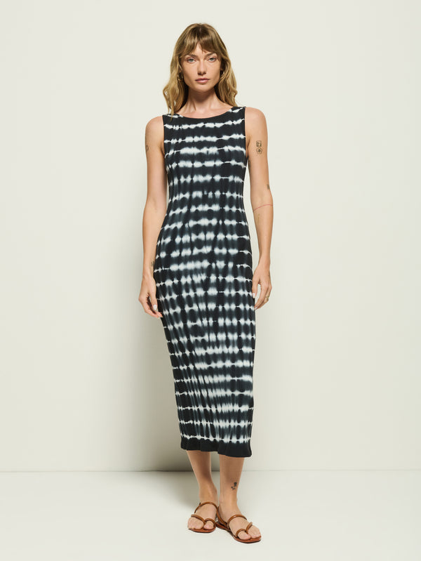 Christy Midi Dress - Tie Dye Stripe