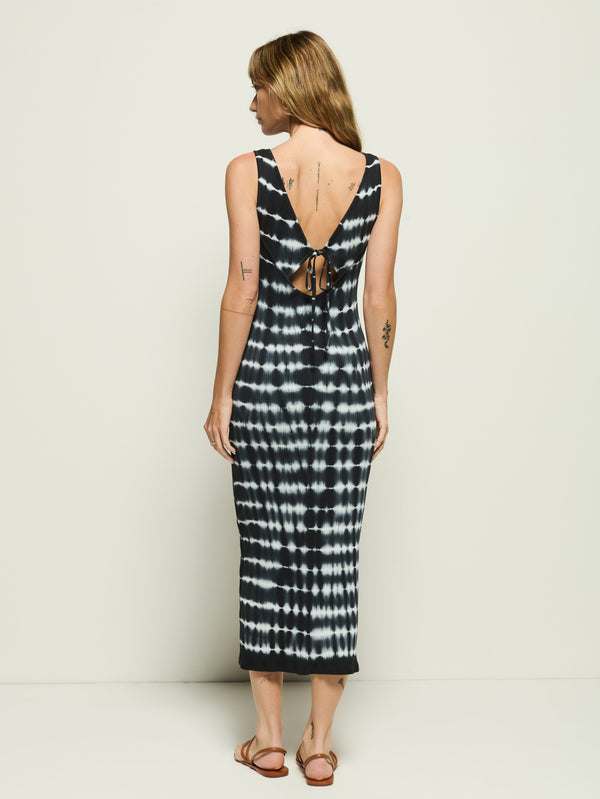 Christy Midi Dress - Tie Dye Stripe