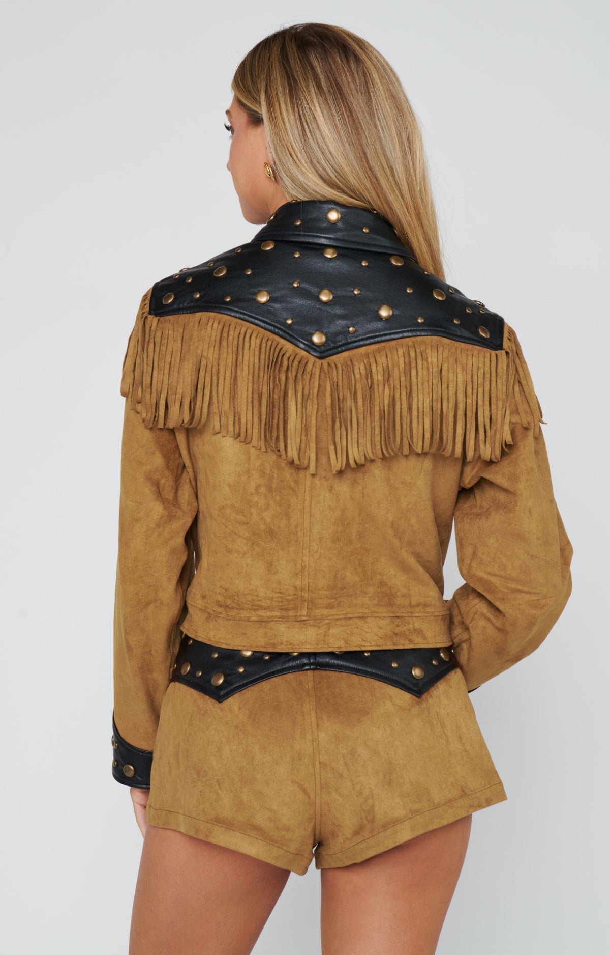 Wilson Shorts - Sepia Faux Suede & Leather