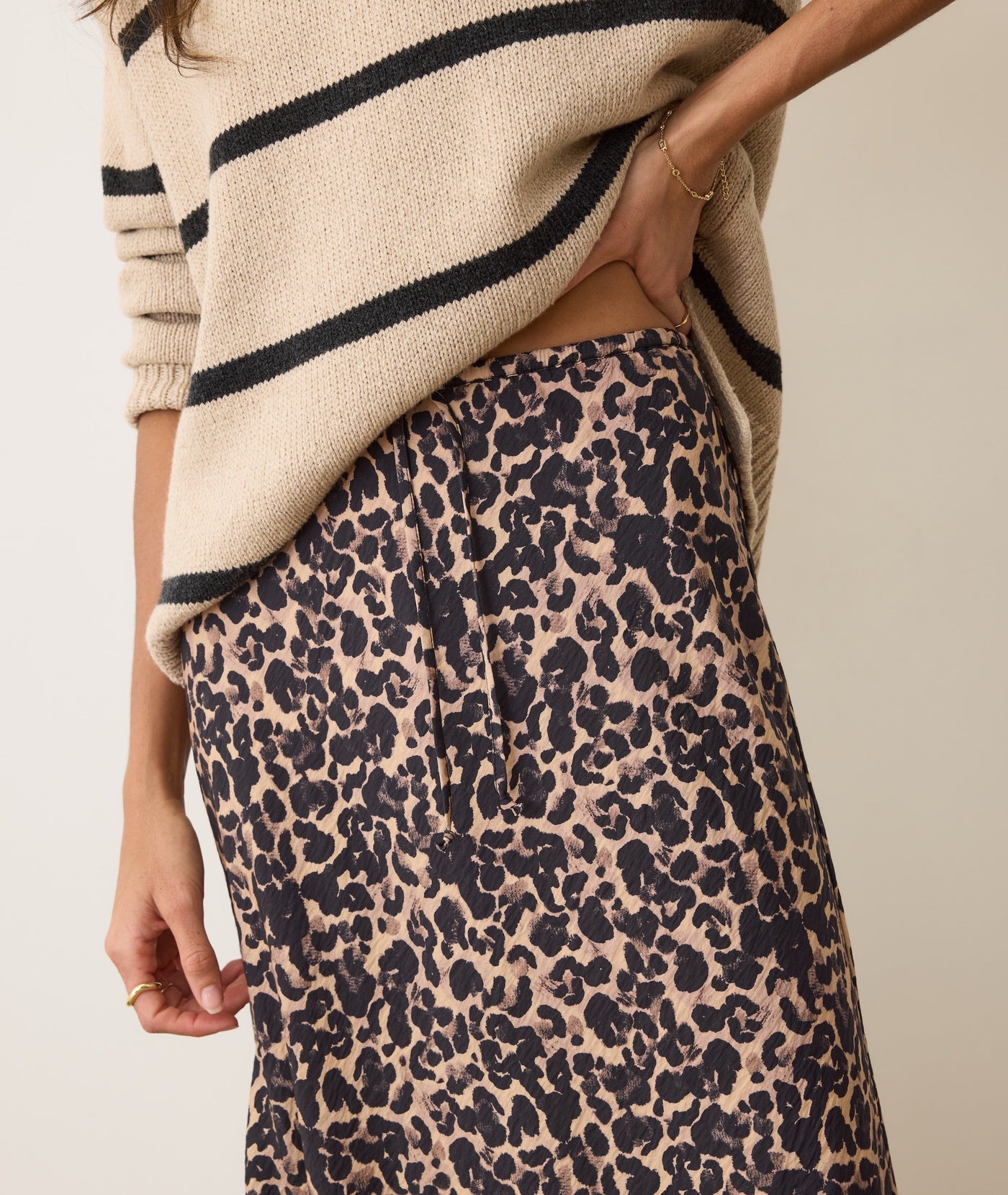 Gabrielle Midi Skirt - Leopard