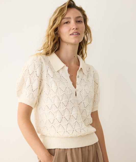 Rebecca Sweater Polo - Cream
