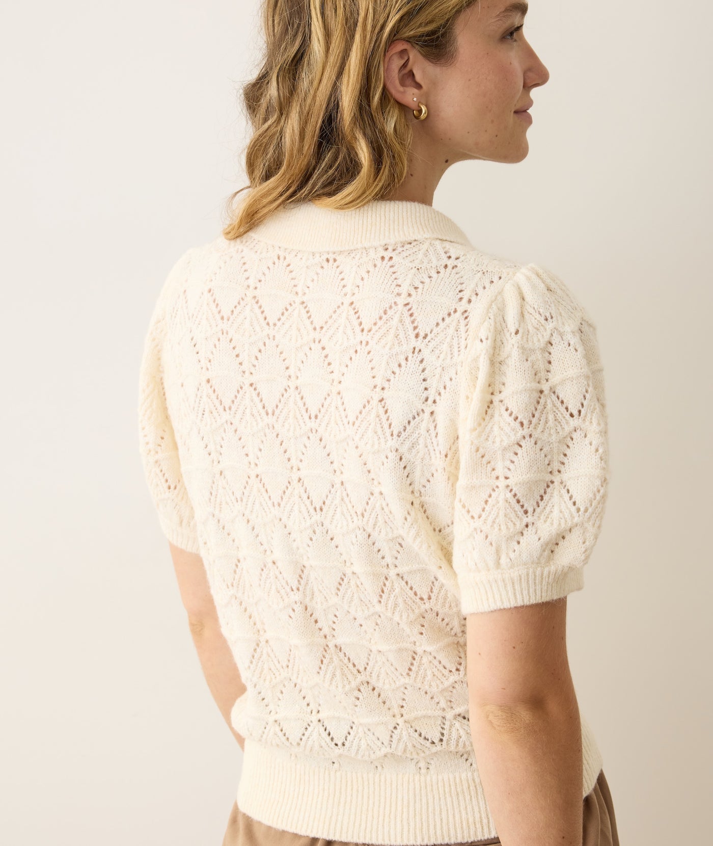 Rebecca Sweater Polo - Cream