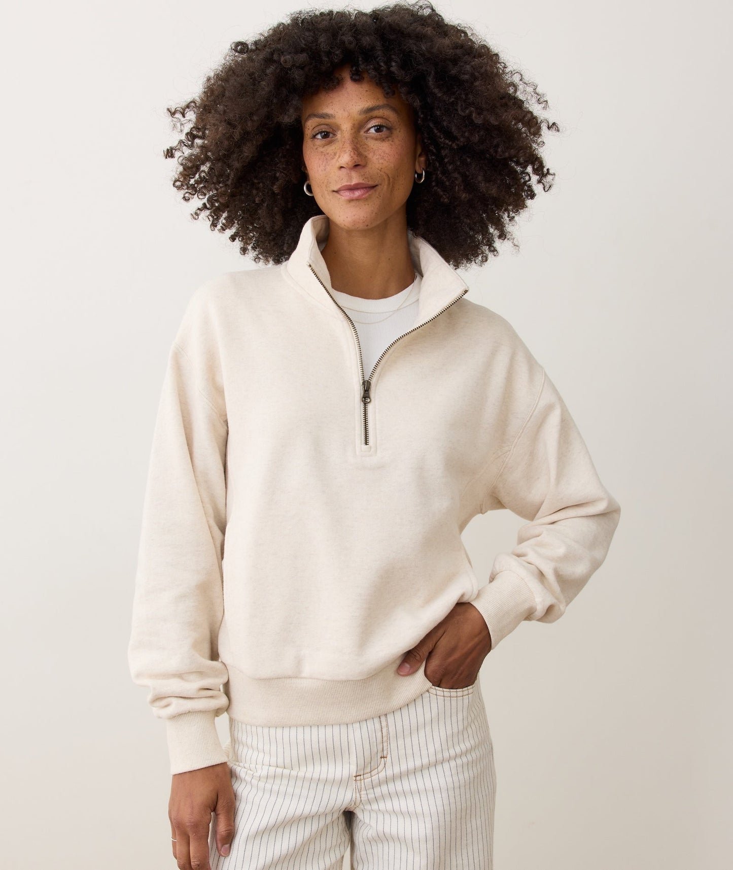 Cloud 9 Half Zip - Oatmeal Heather