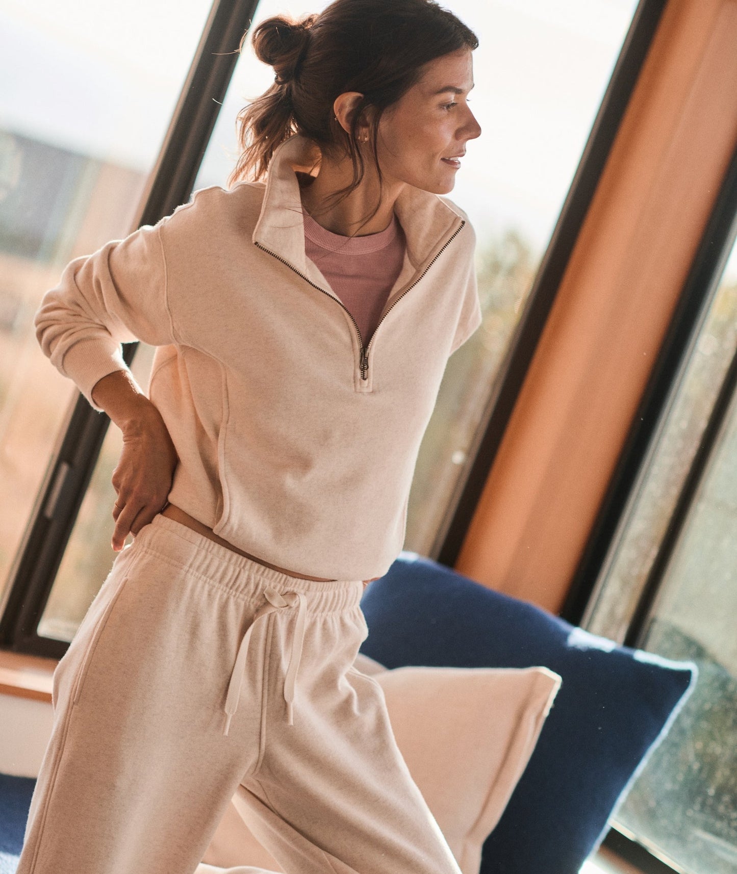 Cloud 9 Half Zip - Oatmeal Heather