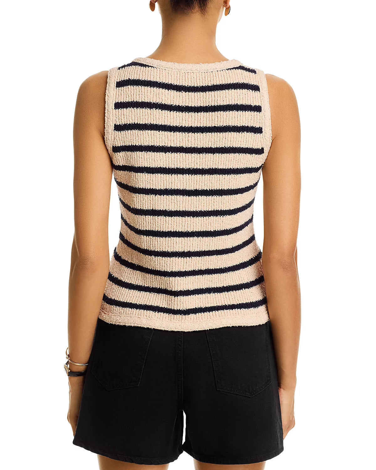 Sade Sweater Vest- Ivory/Navy