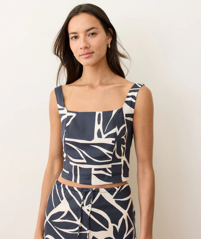 Zoe Hemp Tank-Midnight Mosaic