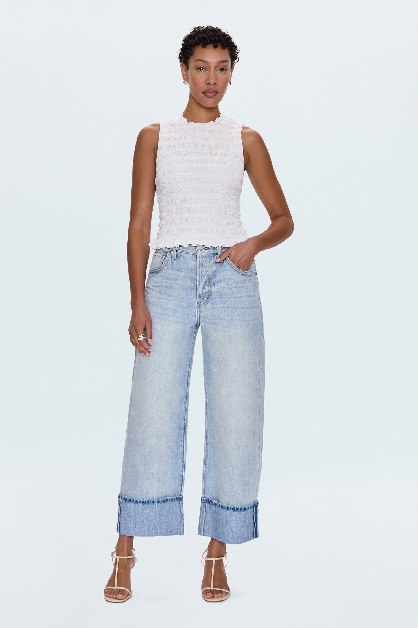 Ryder High Rise Cuffed Jean - Sunrise