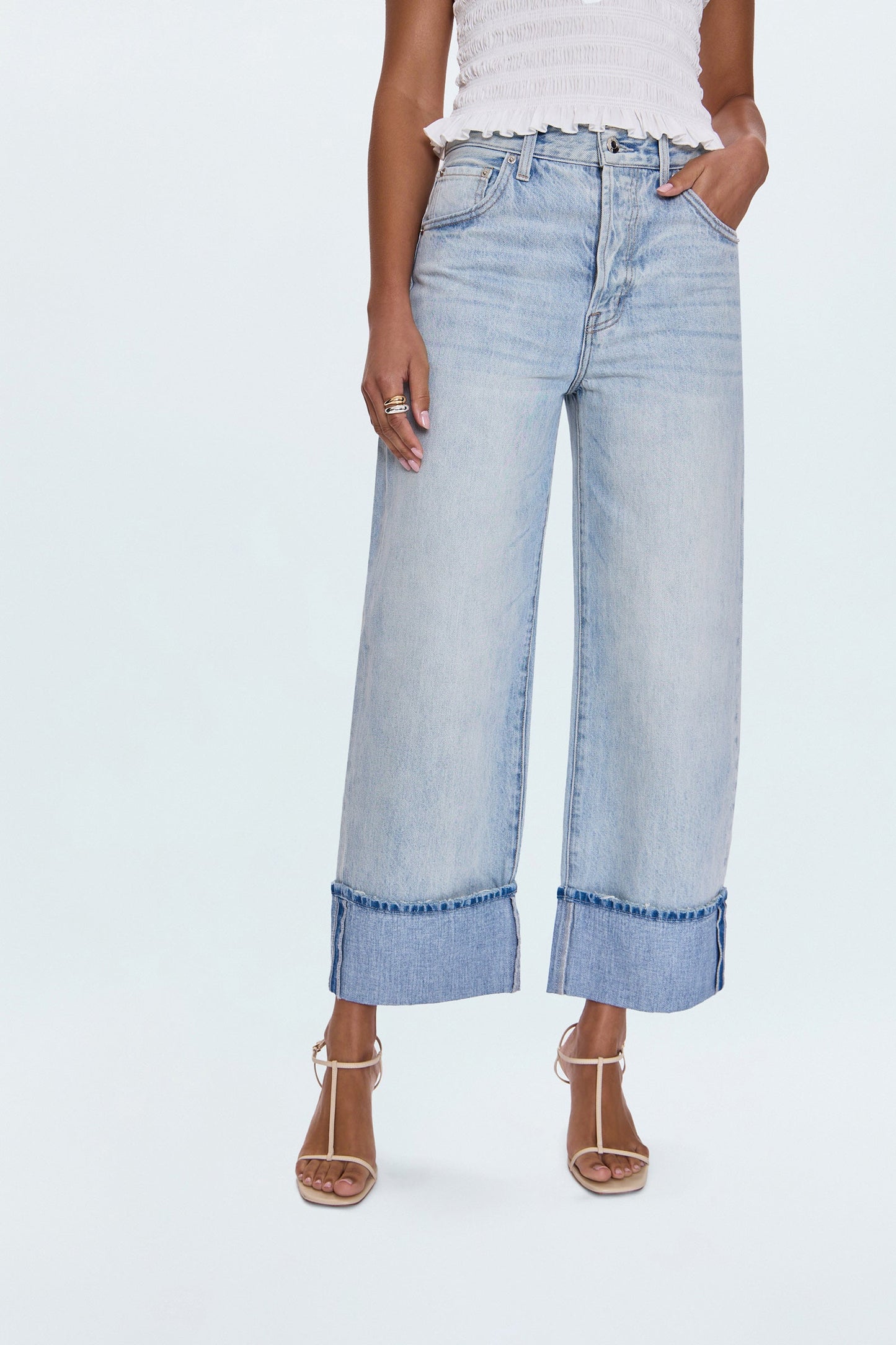 Ryder High Rise Cuffed Jean - Sunrise