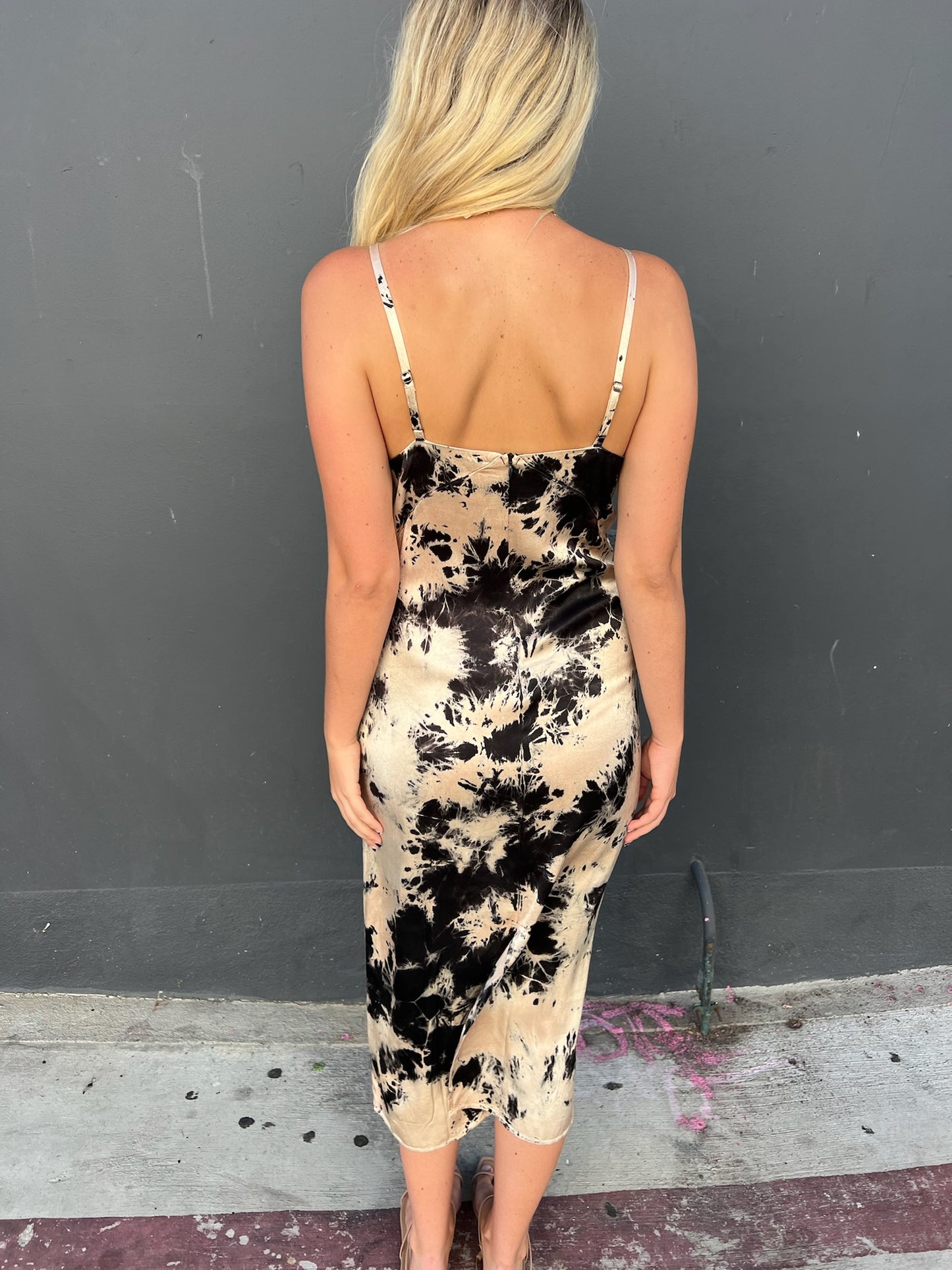 Jayla Slip Dress - Champagne Universe Wash