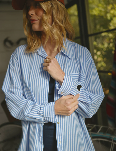 Sur La Mer Oversized Shirt - Chambray