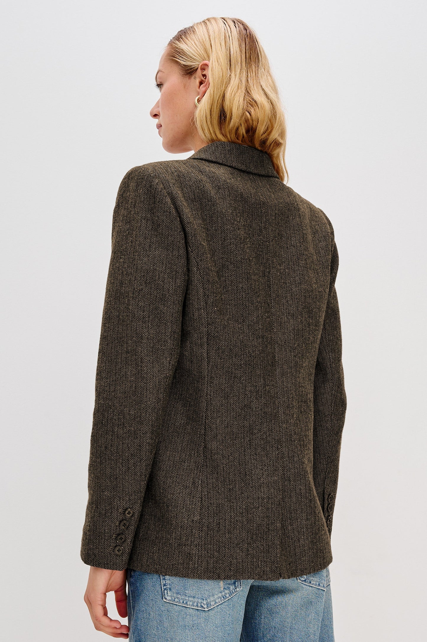 Jac Blazer - Camel Black Herringbone