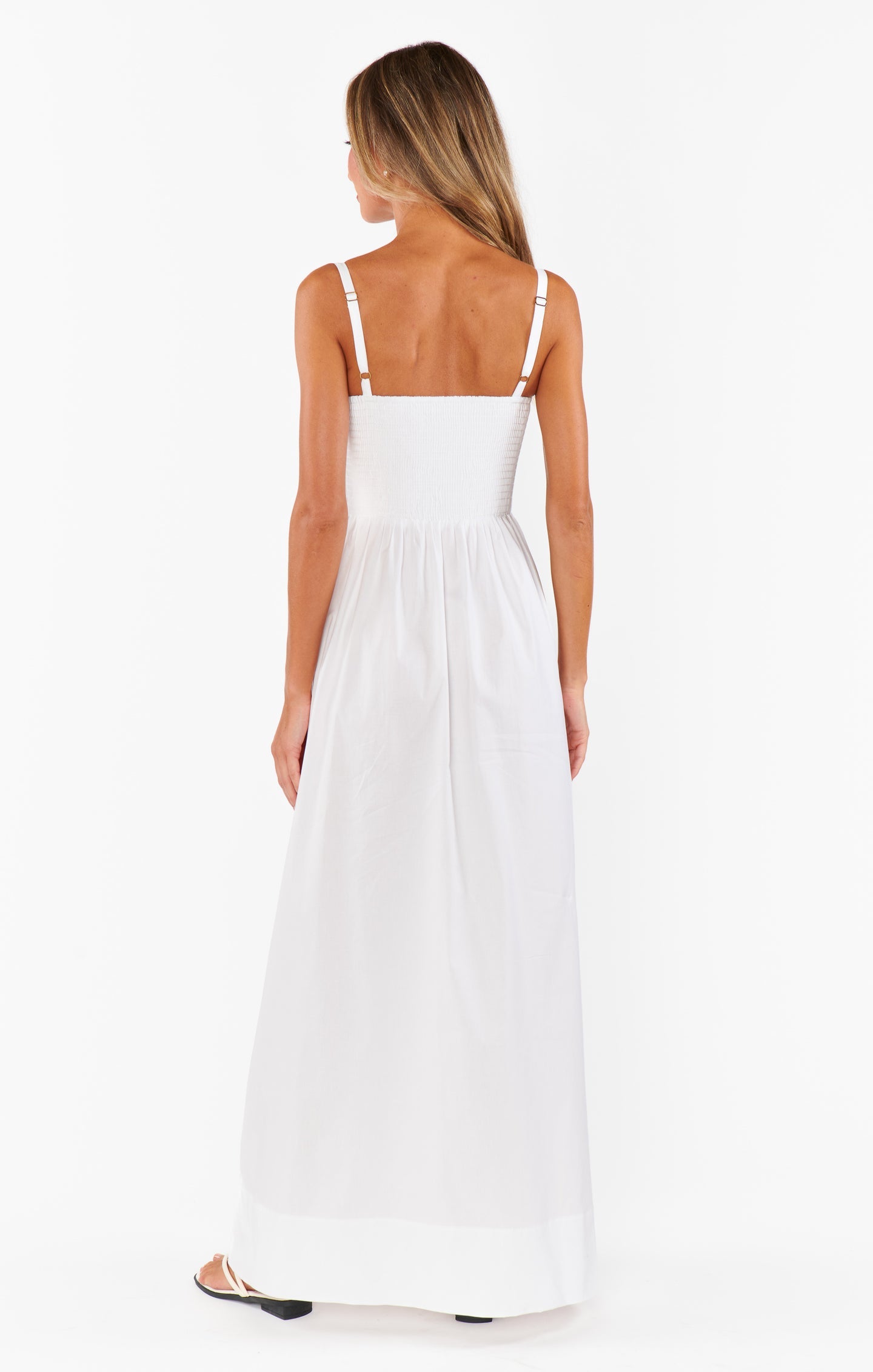 Dixie Maxi Dress - White Poplin