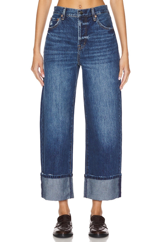 Ryder High Rise Cuffed Straight Jeans - Fulton