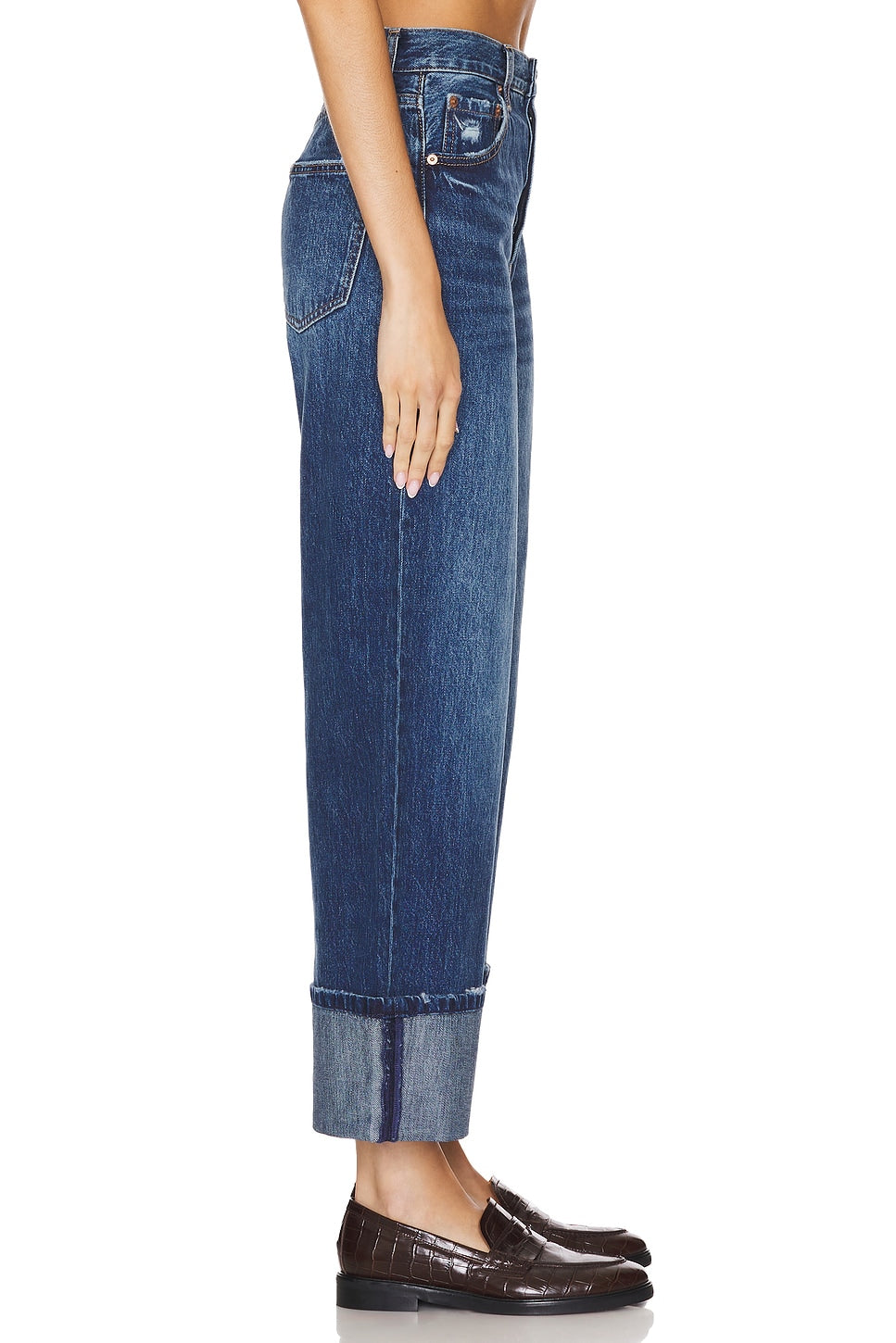 Ryder High Rise Cuffed Straight Jeans - Fulton