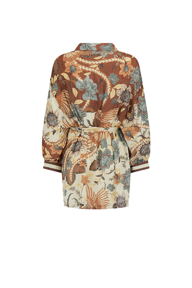 Volcano Goddess Shirt Dress - Coconut