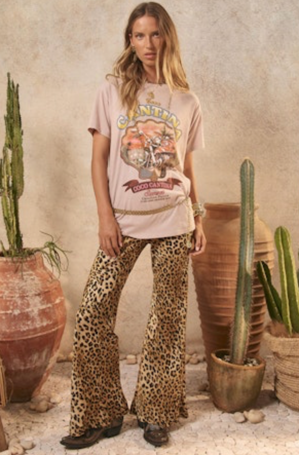 Samantha Bias Pant - Vintage Leopard