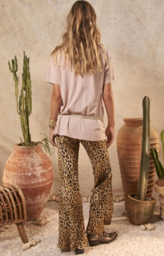 Samantha Bias Pant - Vintage Leopard