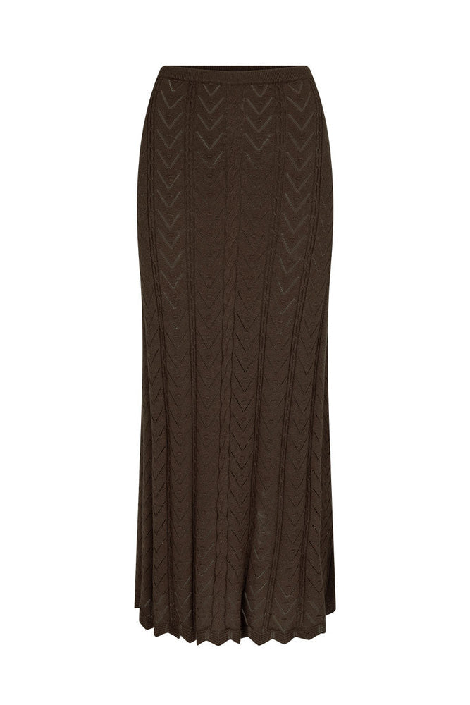 Lou Lou Knit Midi Skirt - Cacao