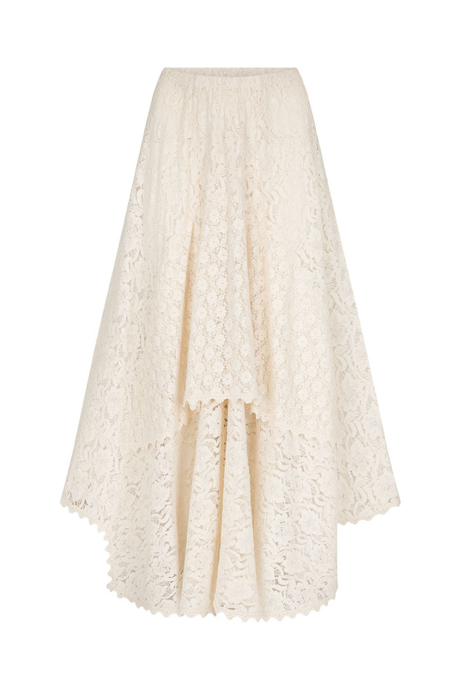 Lux Lisbon Lace Handkerchief Skirt - Vintage Cream