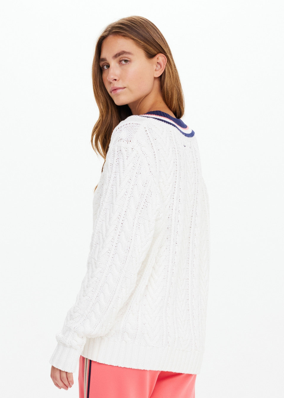 Espada Louie V-Neck Sweater - Creme