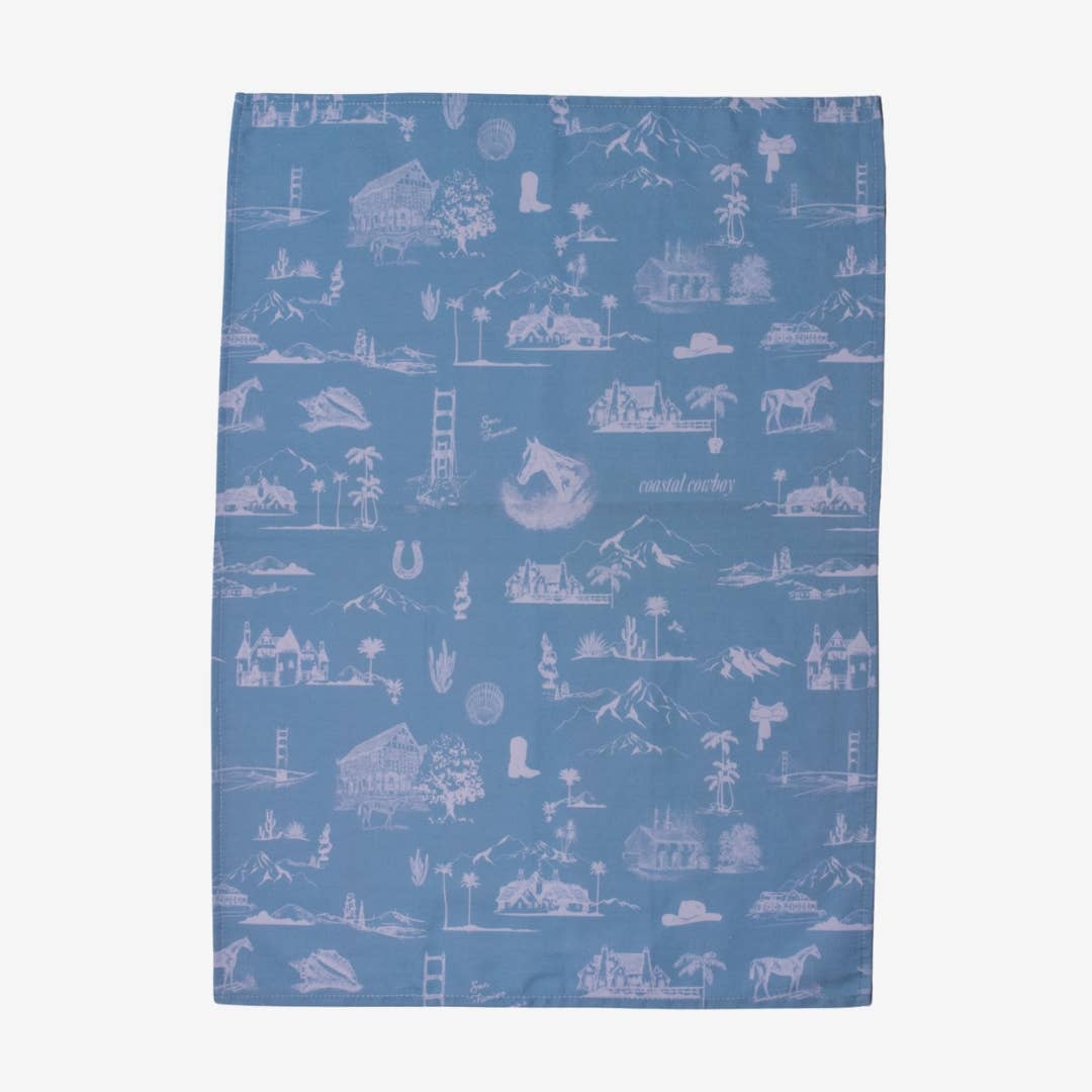 Western Cowboy Kitchen Tea Towel