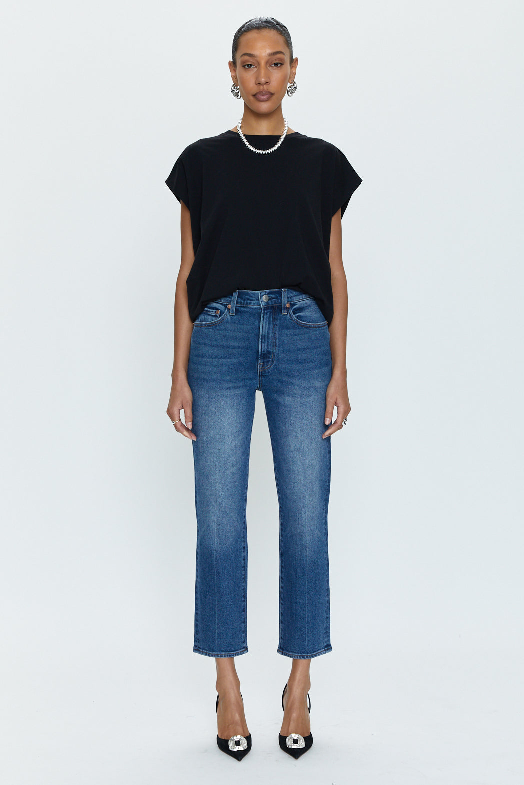 Charlie High Rise Classic Straight - Augustus