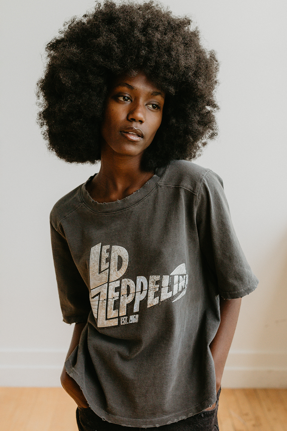 Led Zeppelin Mothership 1968 Tee - Vitange Black