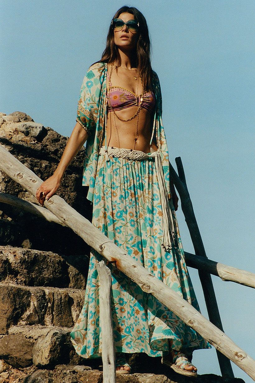 Goldie Maxi Skirt - Lagoon